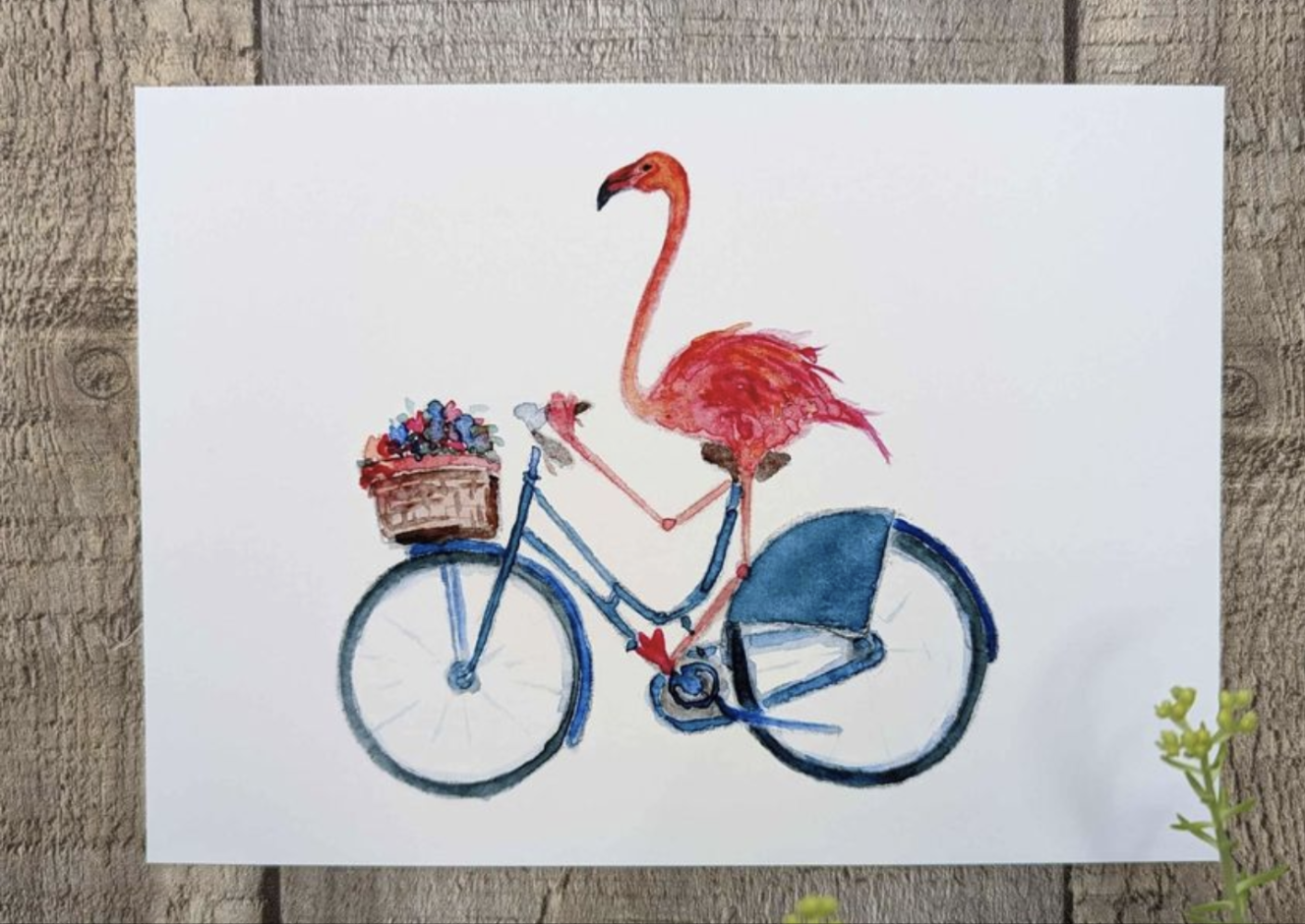 Flamingo on Bike