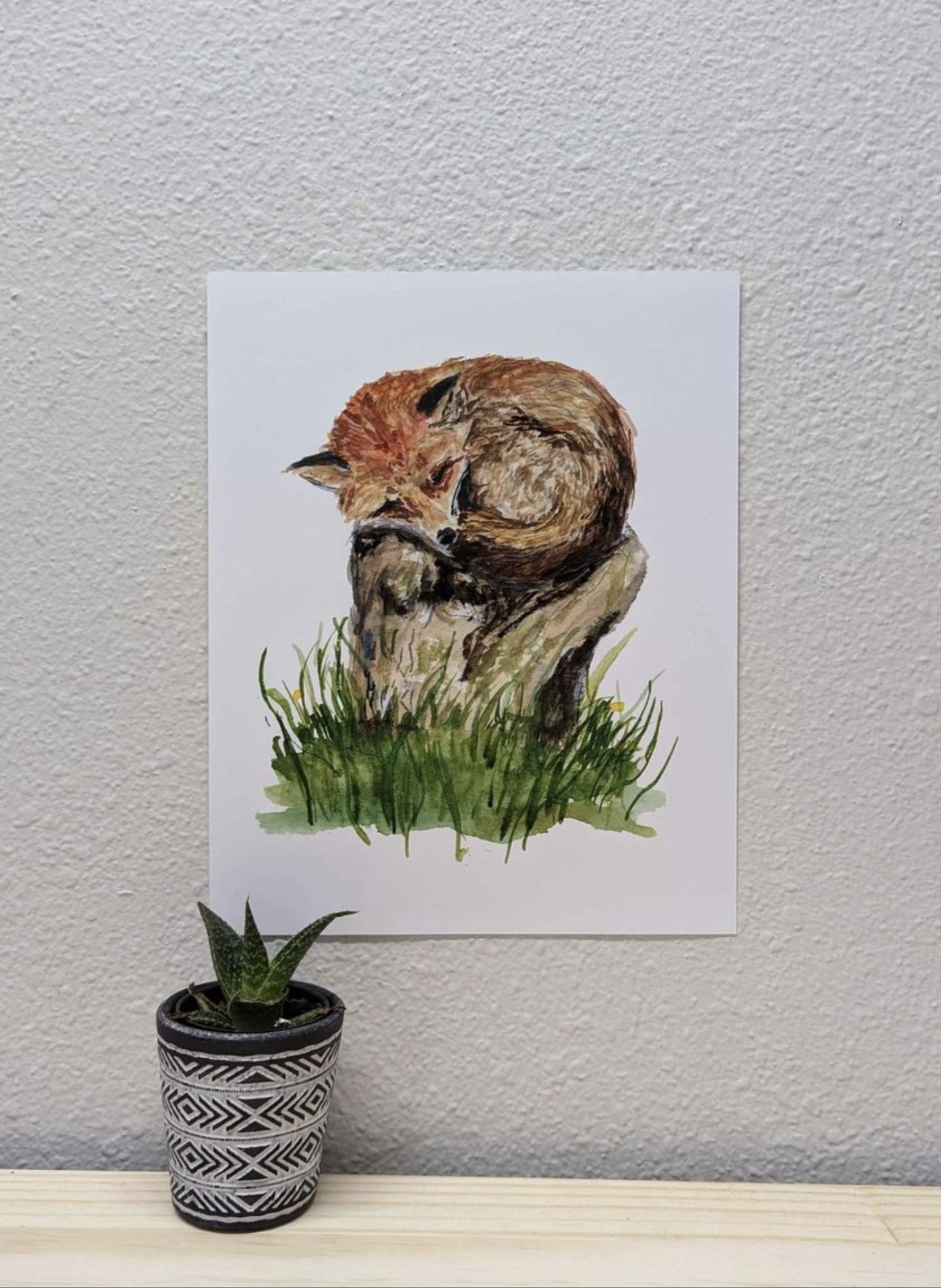 Sleeping Fox Print