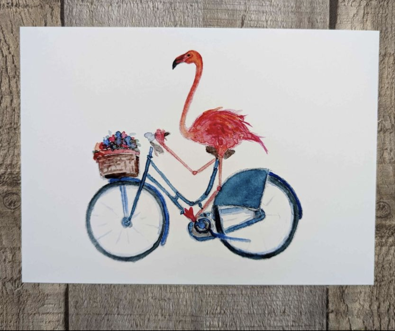 Flamingo on Bike