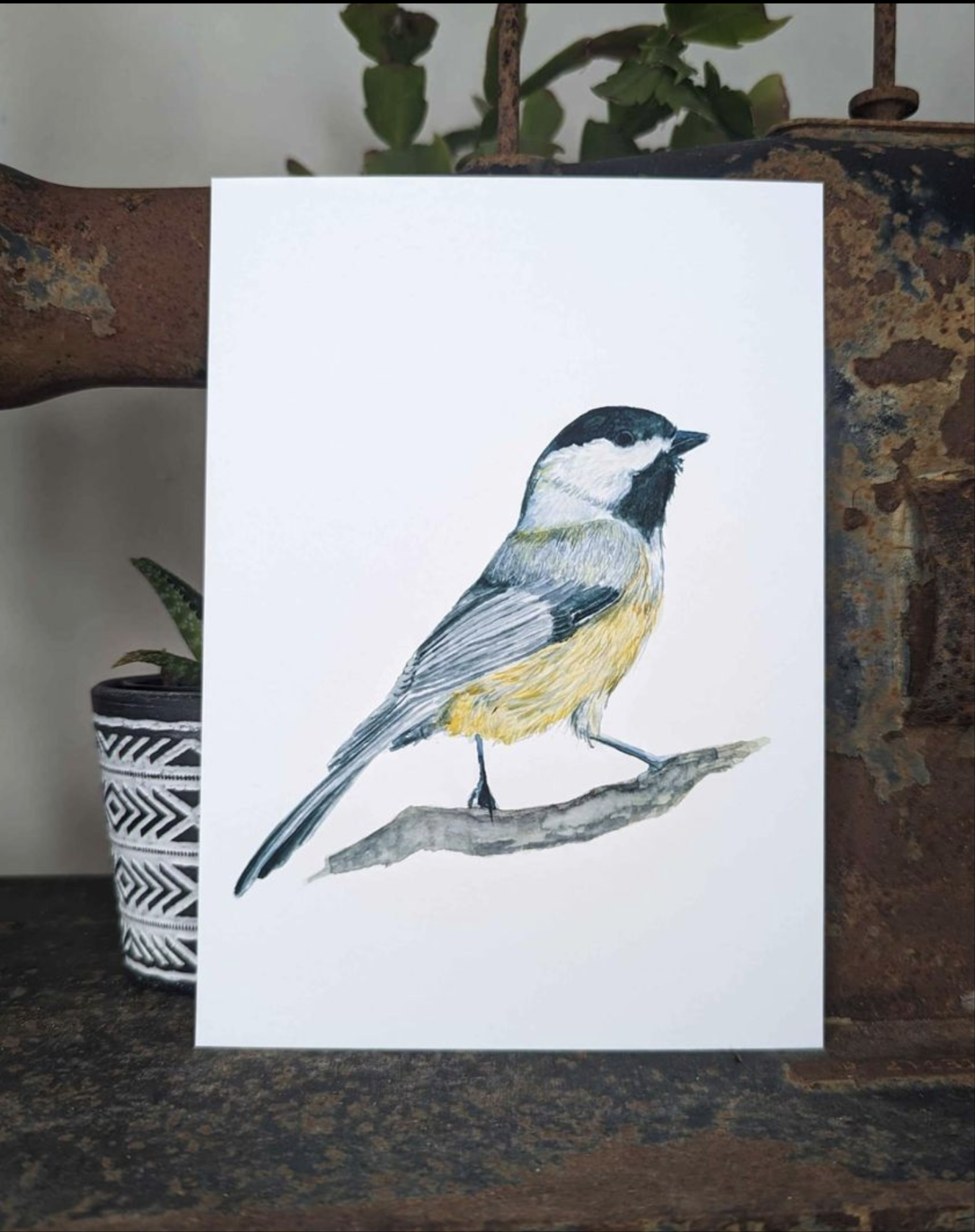 Chickadee Bird Art Print