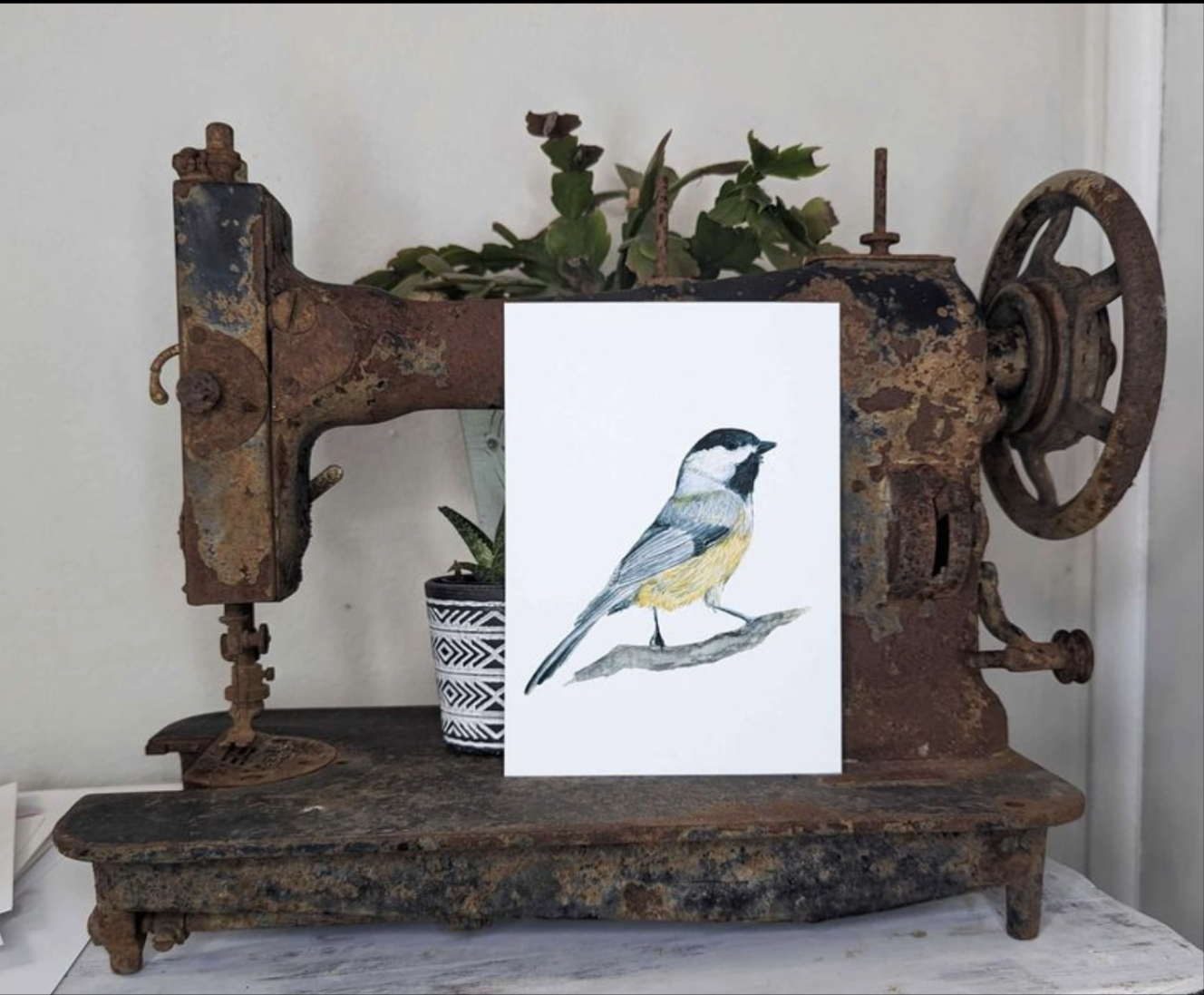 Chickadee Bird Art Print
